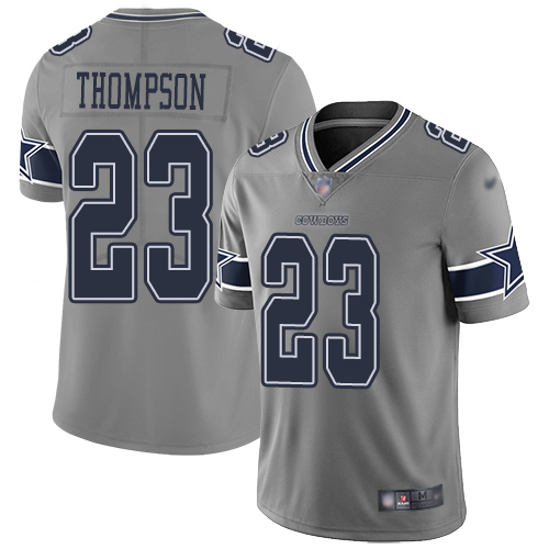 Men Dallas Cowboys Limited Gray Darian Thompson #23 Inverted Legend NFL Jersey->nfl t-shirts->Sports Accessory